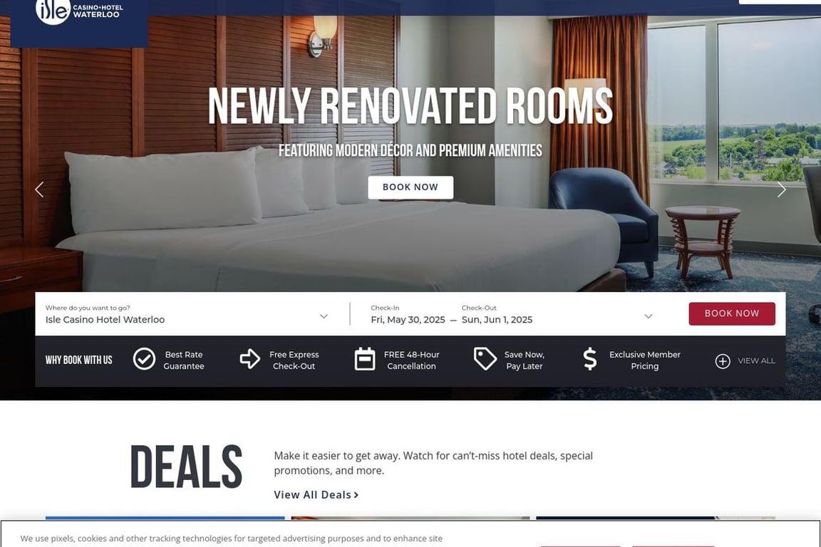 Isle Casino Hotel Waterloo homepage