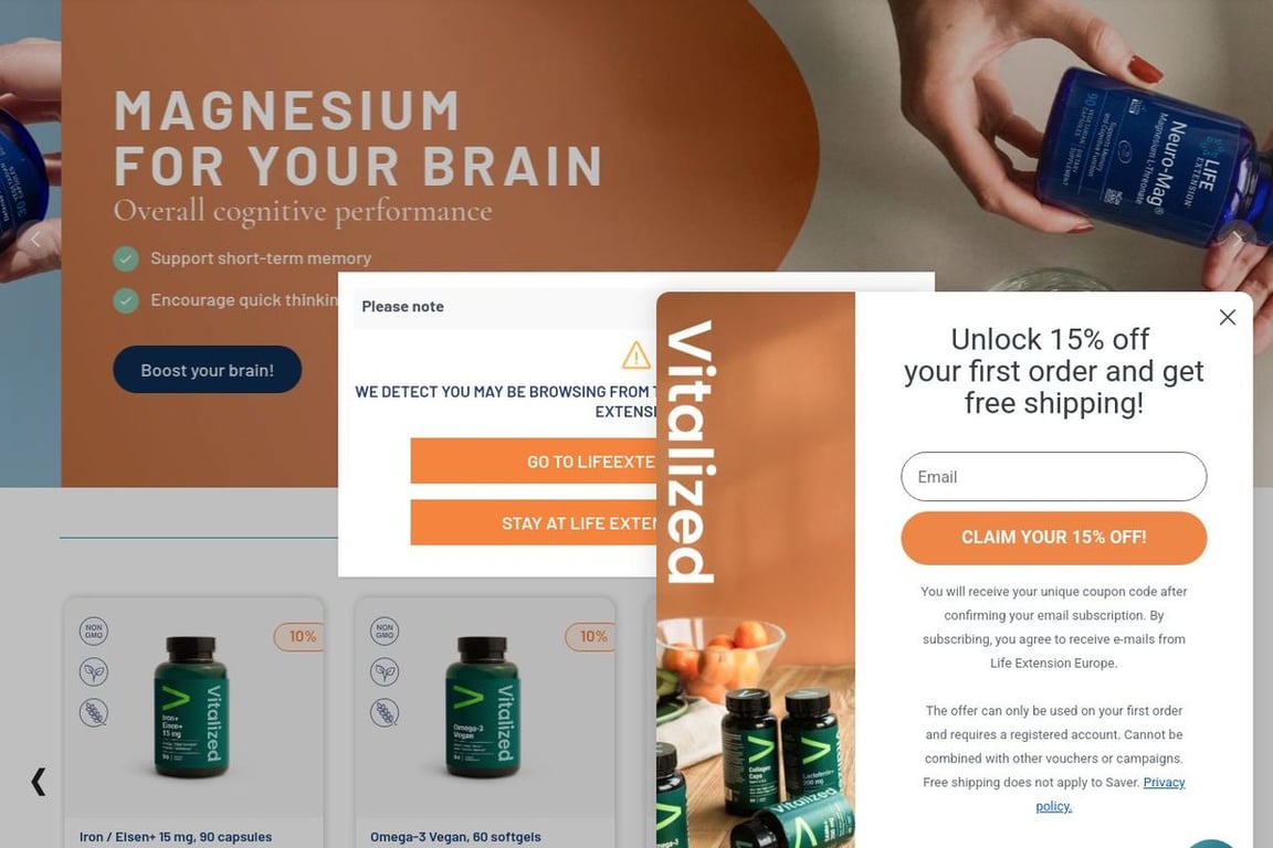 Life Extension Europe UK homepage