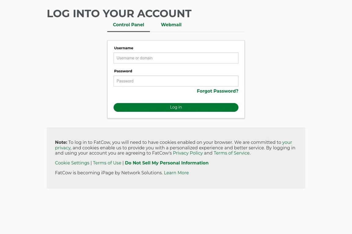 FatCow.com: MooMoney homepage