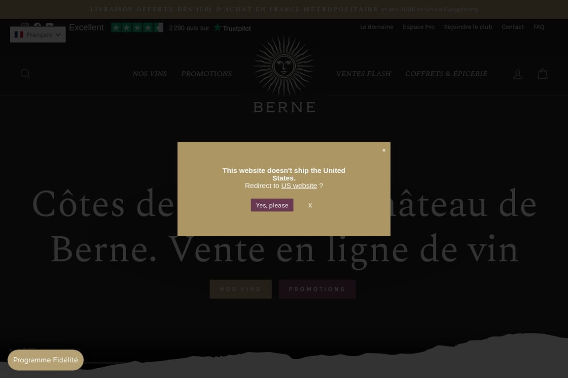 Chateau de Berne homepage