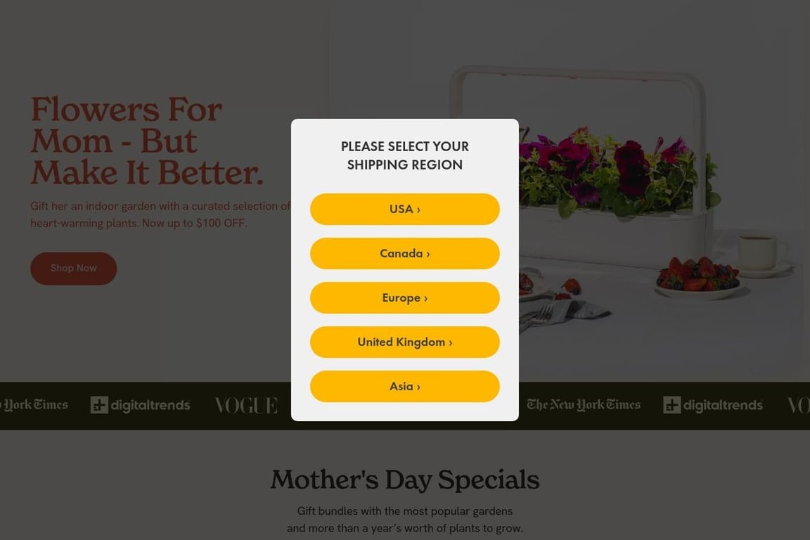 Click & Grow homepage