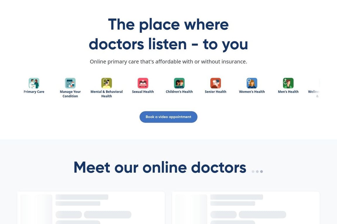 HealthTap homepage