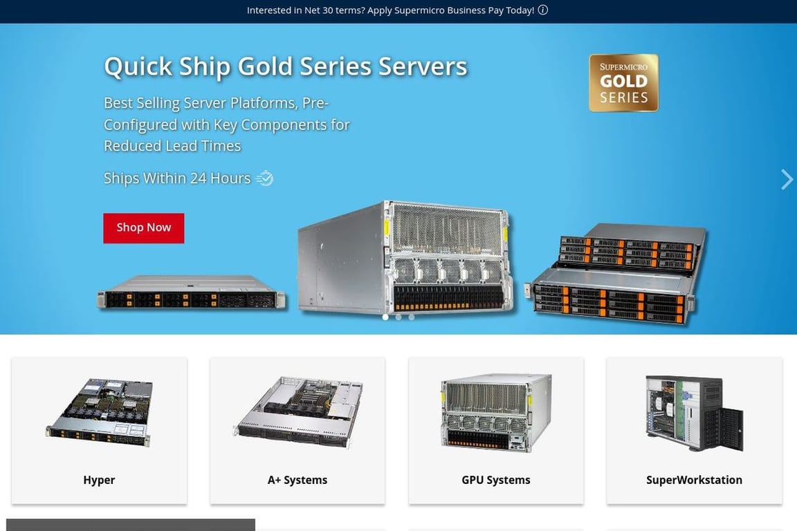 Supermicro homepage