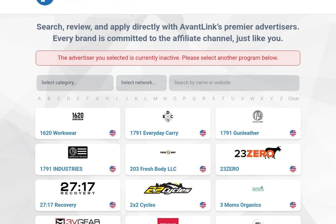 Deeper affiliate program signup page