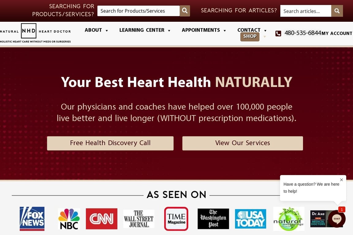 Natural Heart Doctor homepage