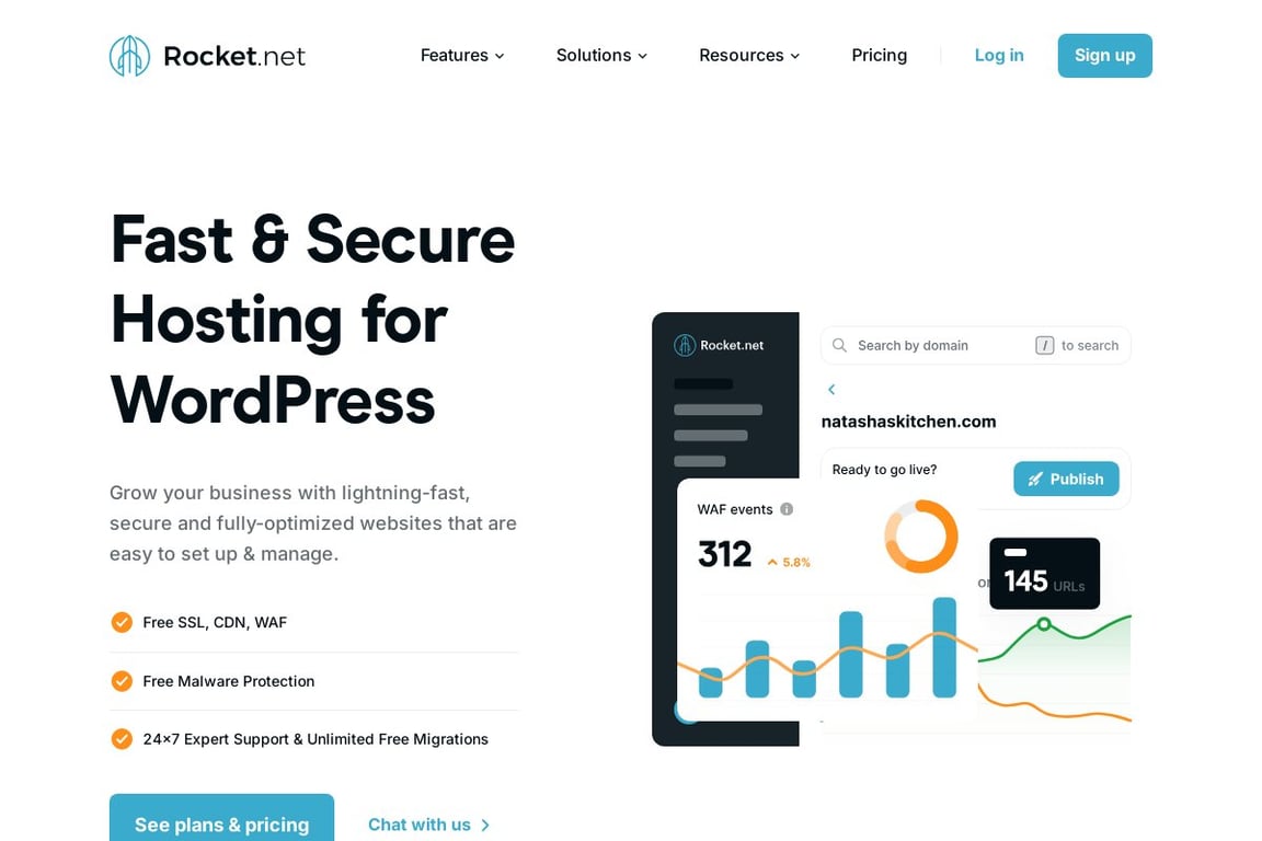 Rocket.net homepage