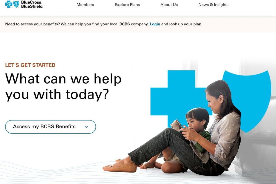 Blue Cross homepage