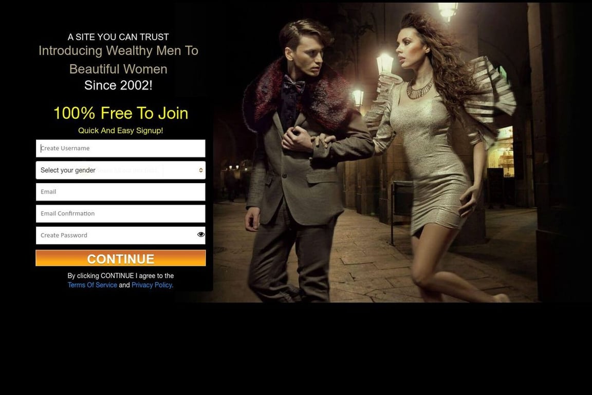 Sugardaddie.com homepage