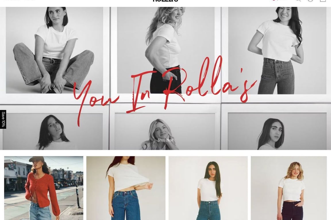 Rolla’s Jeans homepage
