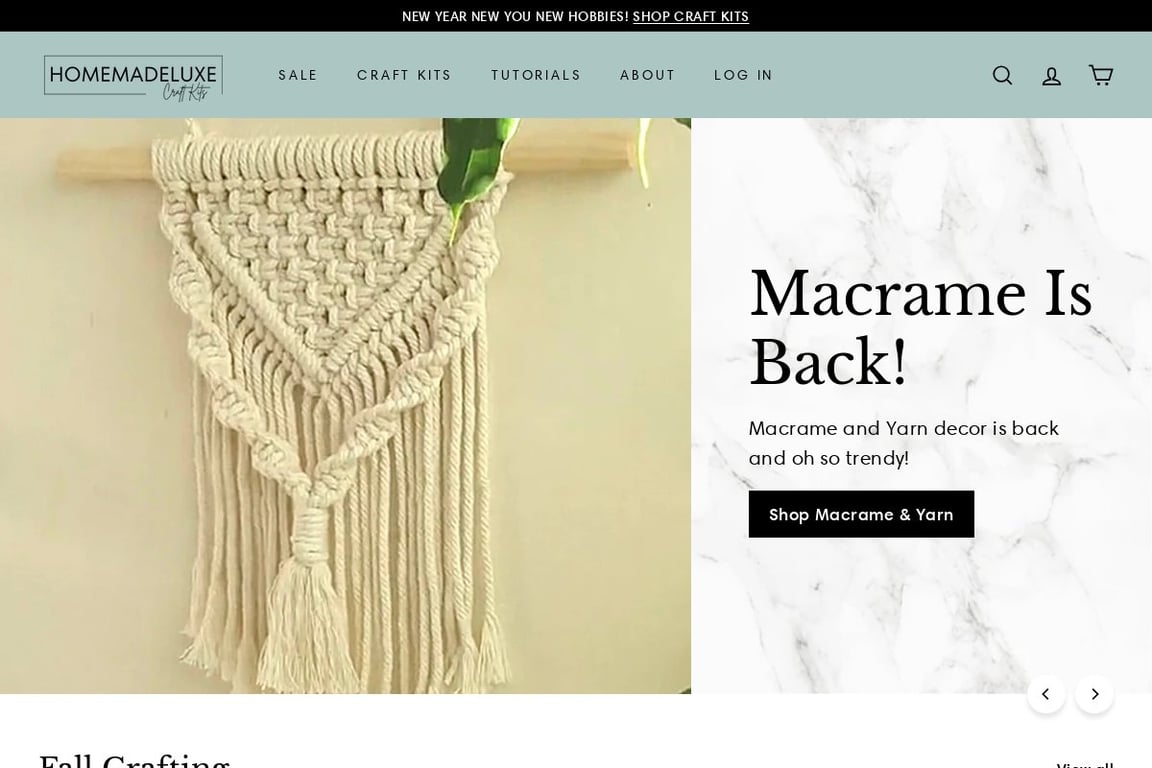 Home Made Luxe homepage