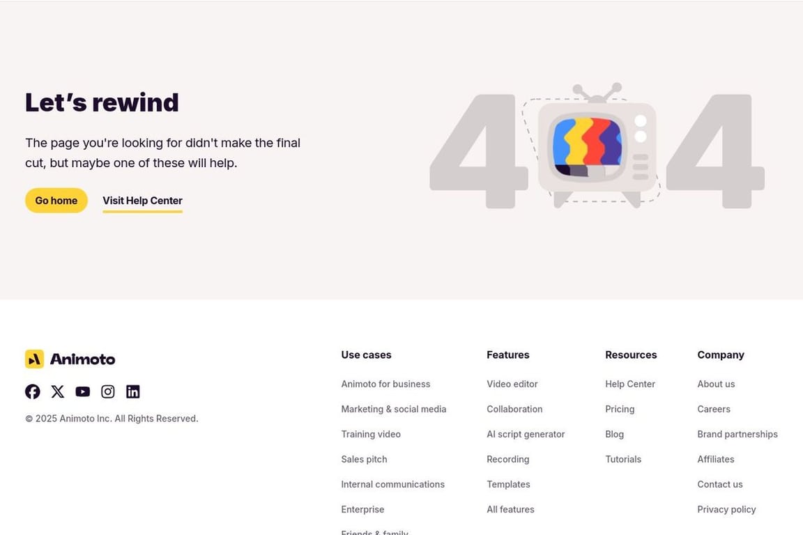 Animoto affiliate program signup page
