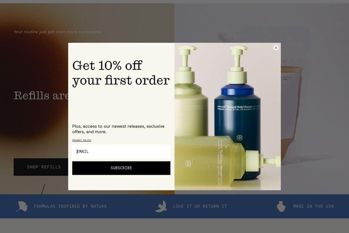Firsthand Supply homepage