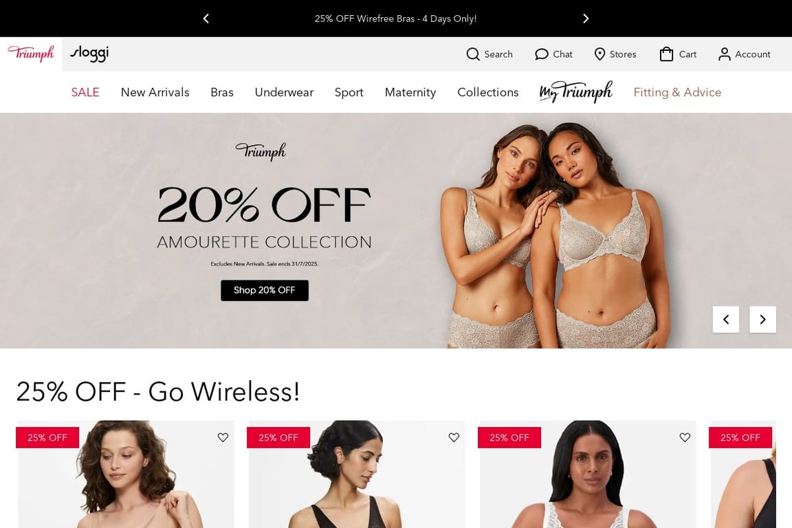 Triumph homepage