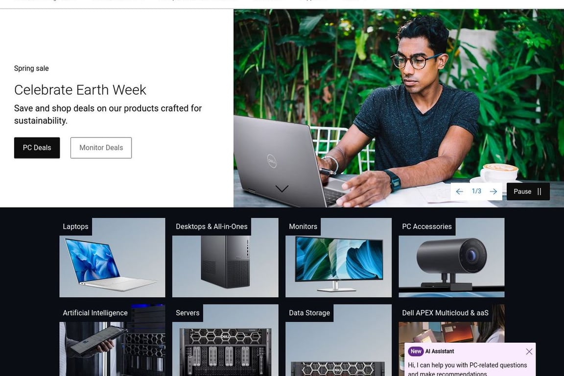 Dell Outlet homepage