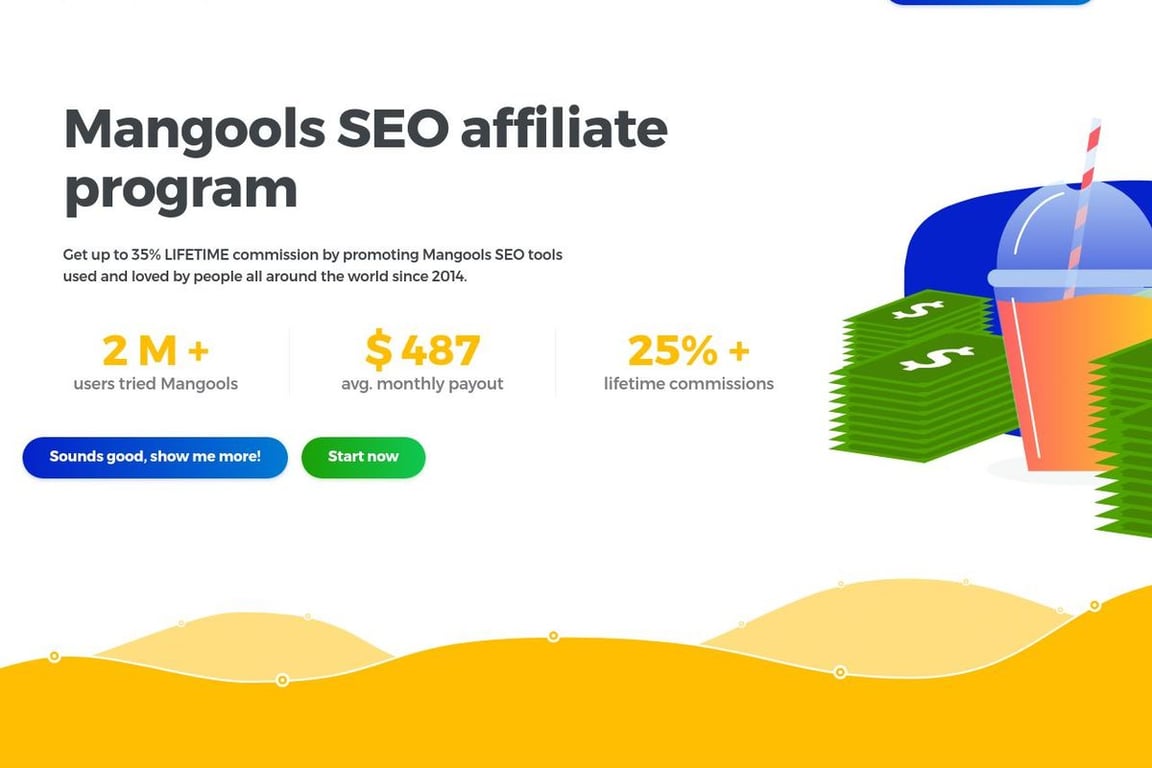 Mangools affiliate program signup page