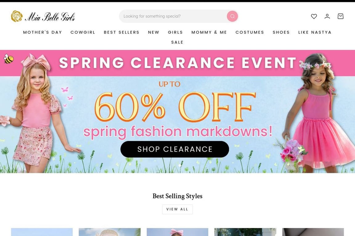 Mia Belle Baby homepage