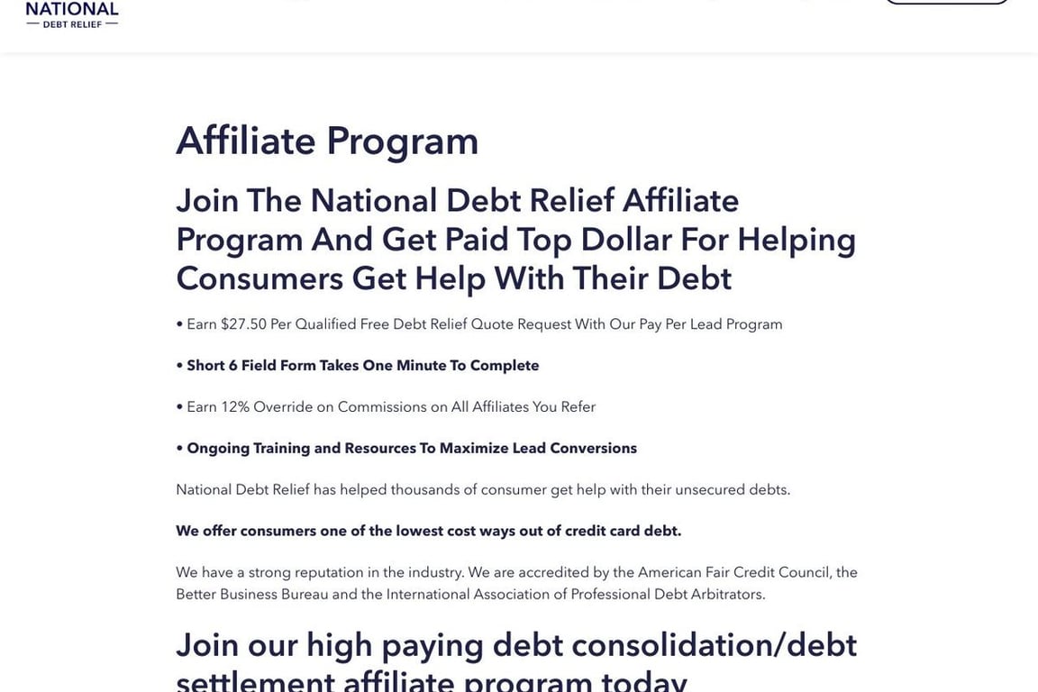 National Debt Relief Affiliate Program Everything You Need to Know (2024)