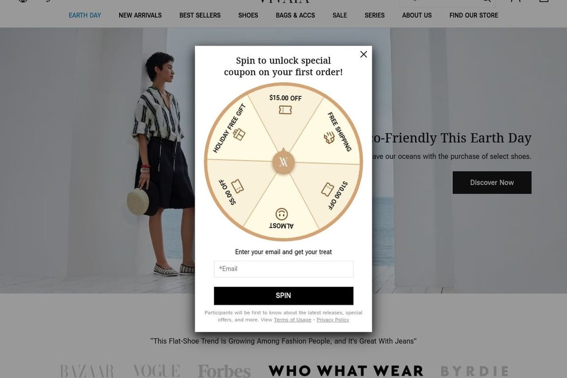 Vivaia INT homepage