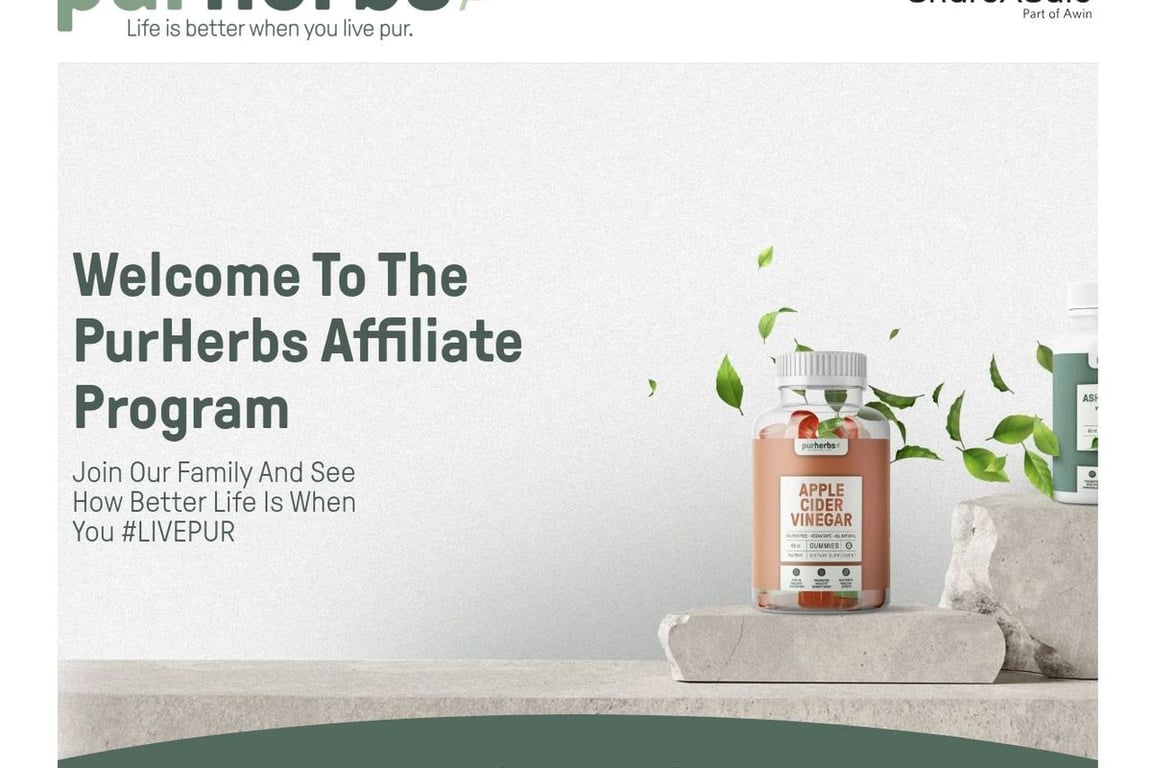 Pur Herbs affiliate program signup page