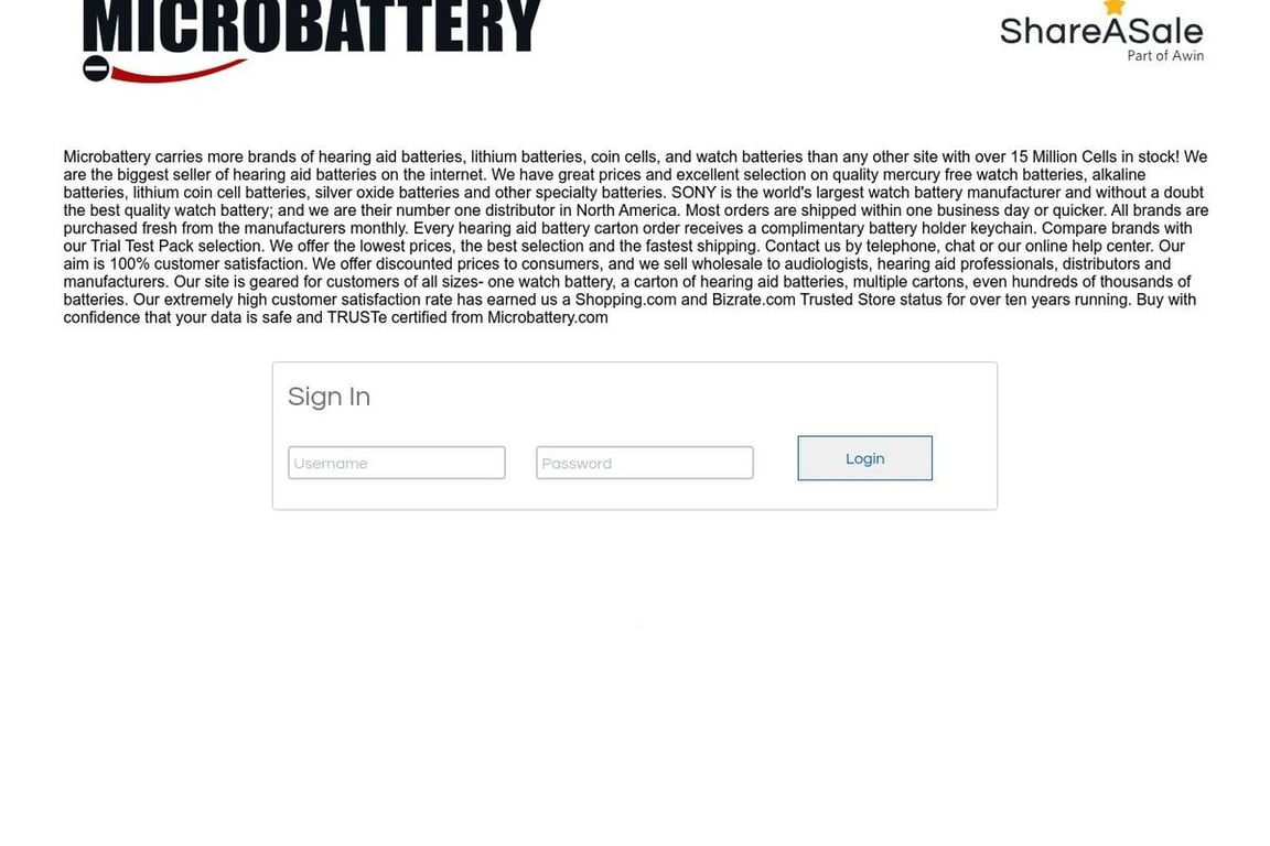 CochlearBatteries.com affiliate program signup page