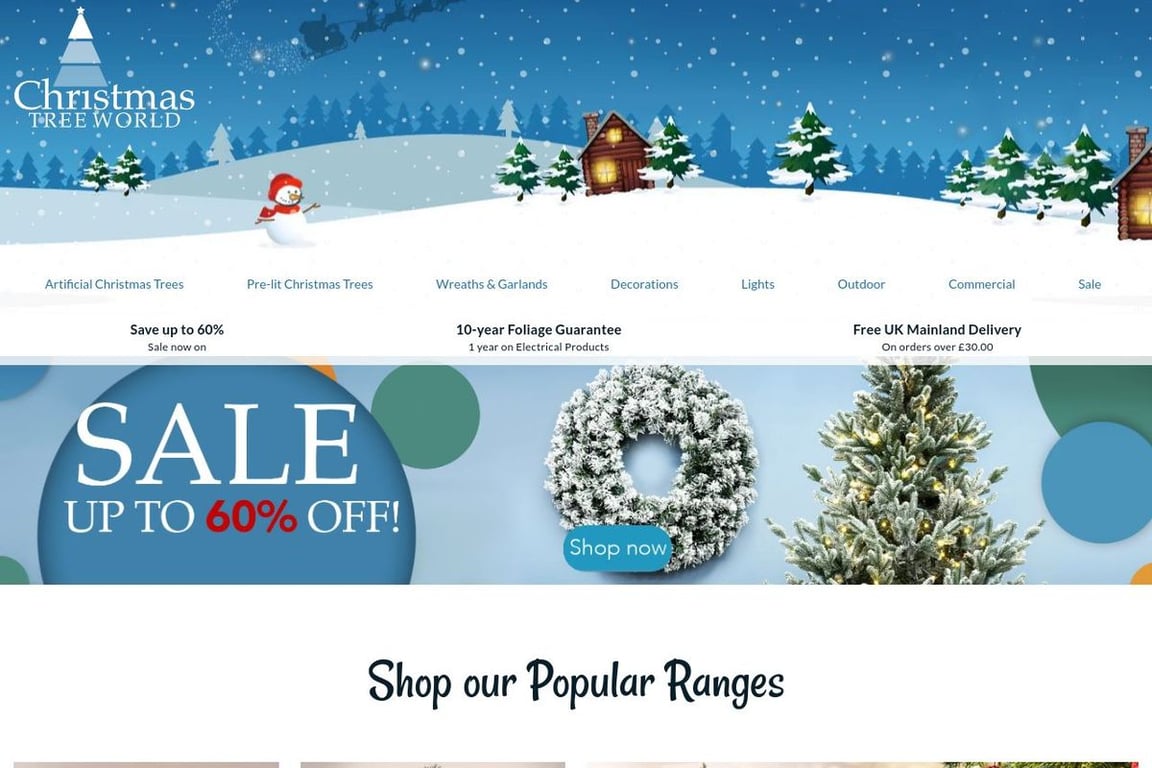 Christmas Tree World UK homepage