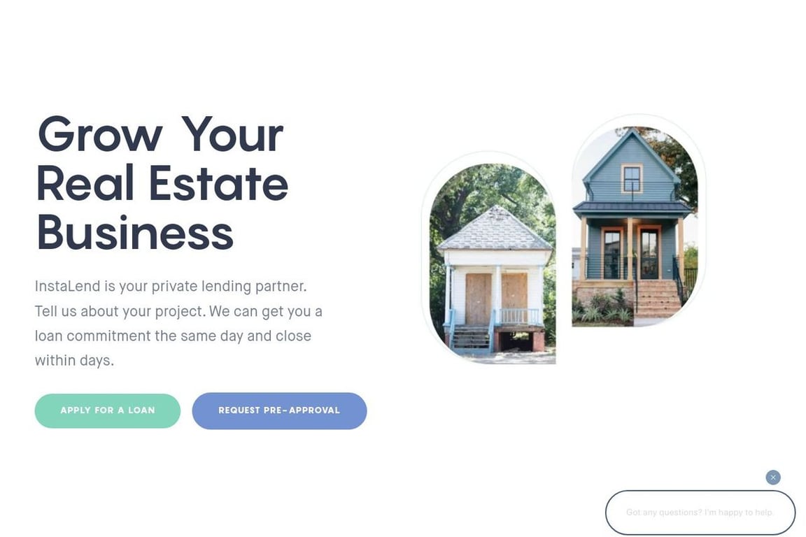 InstaLend homepage
