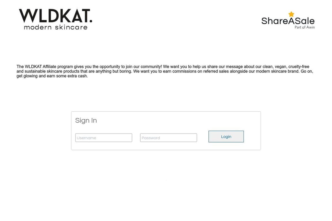 WLDKAT affiliate program signup page
