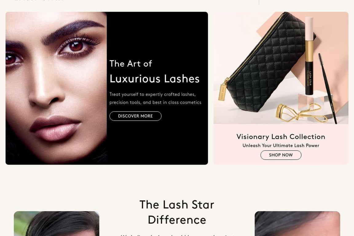 Lash Star Beauty homepage