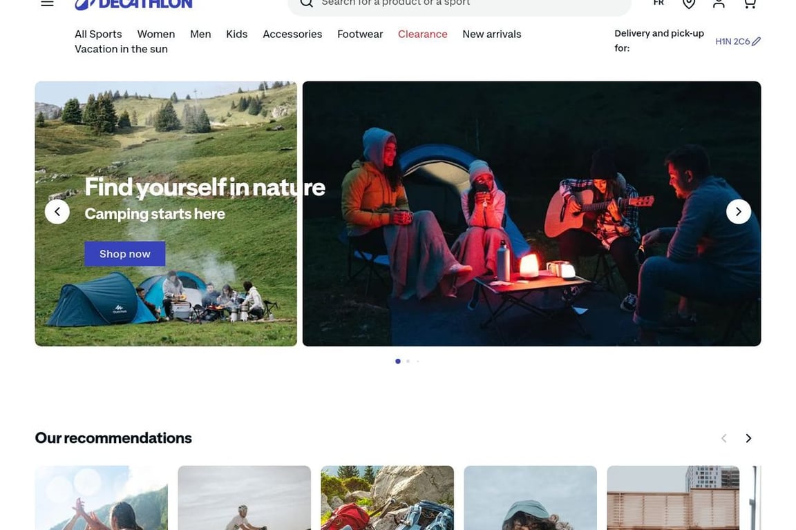 Decathlon Canada homepage