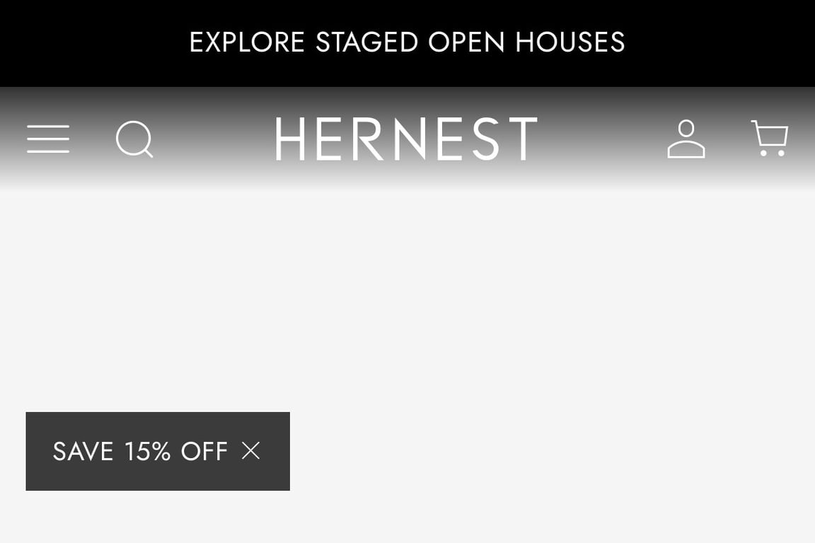 Hernest affiliate program signup page