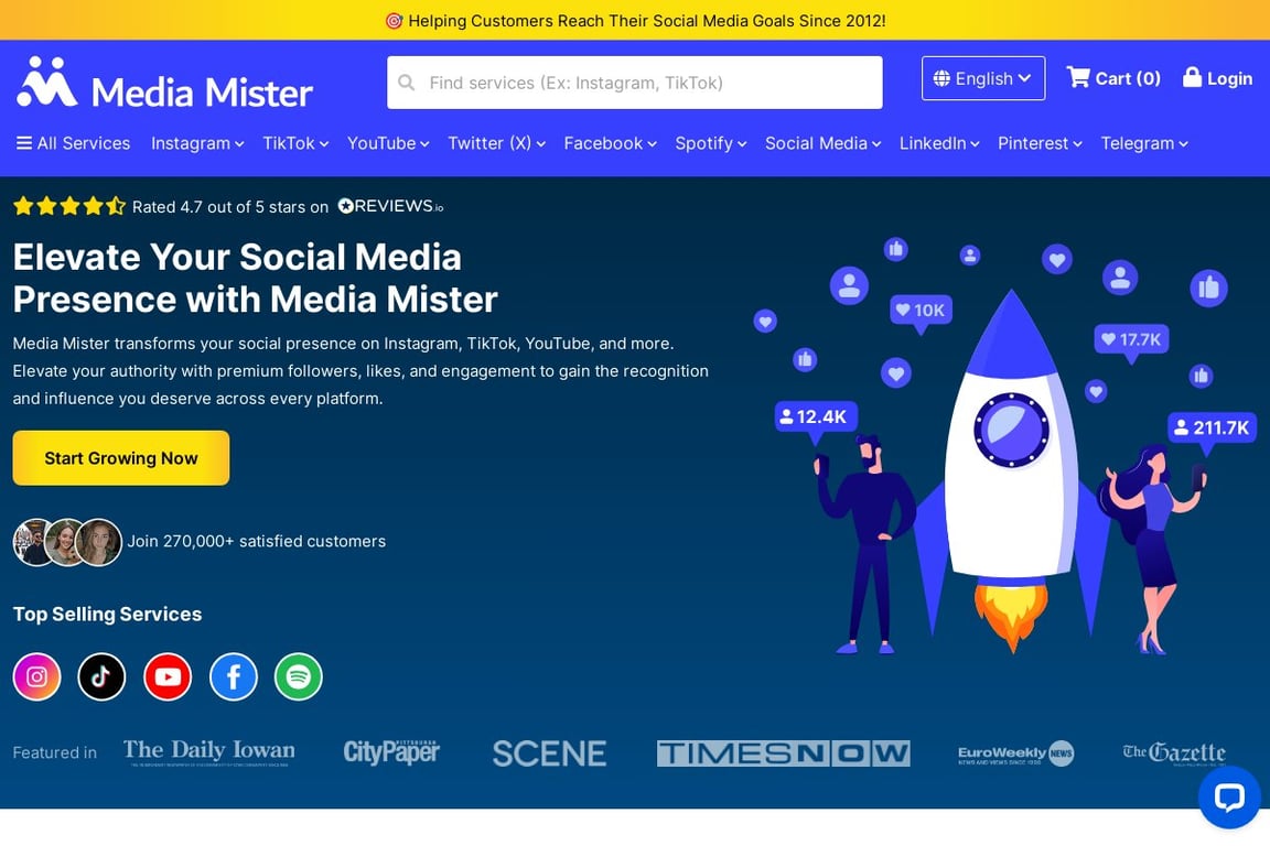 Media Mister homepage