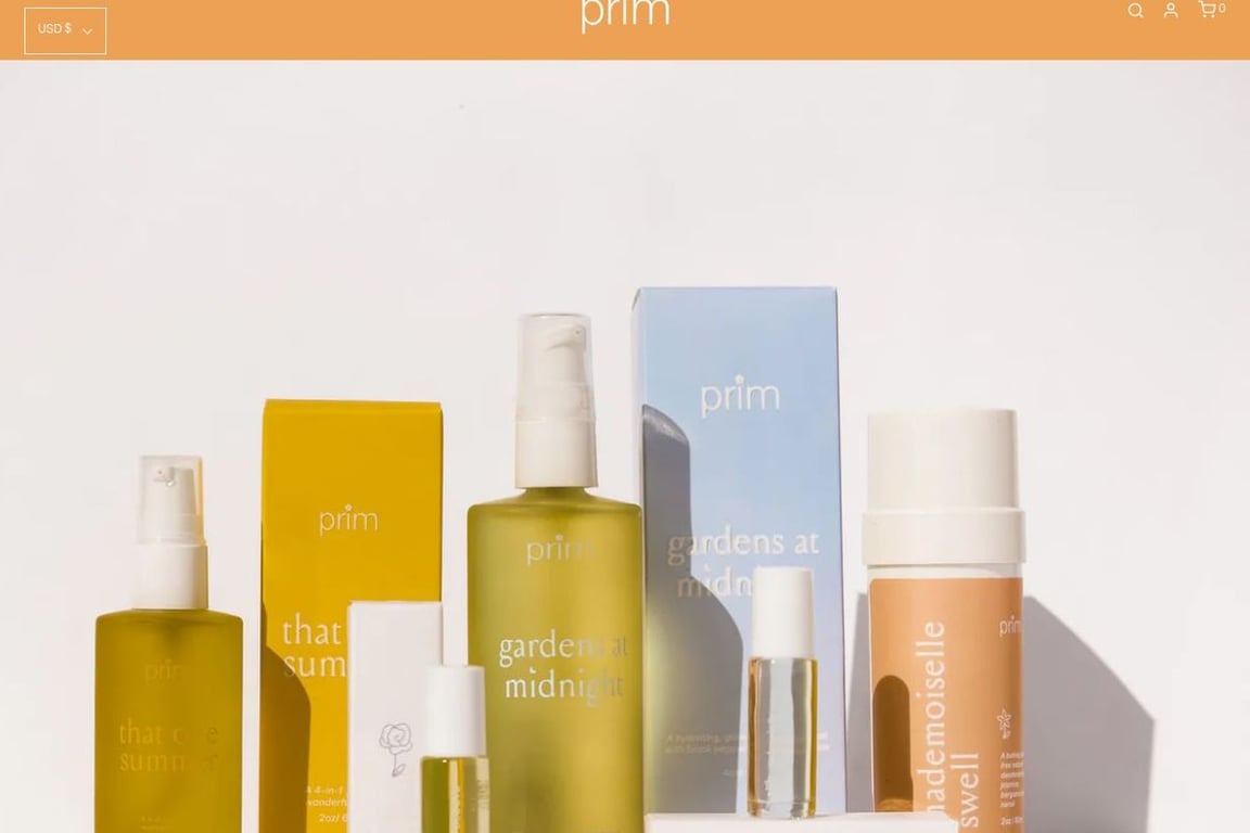 Prim Botanicals homepage