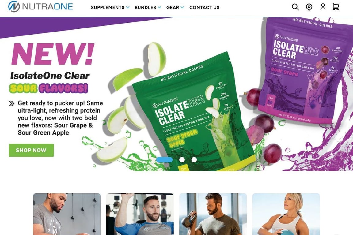 NutraOne homepage