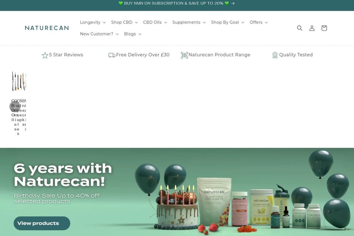 Naturecan ROW homepage
