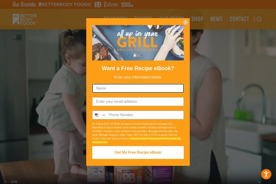 BetterBody Foods homepage