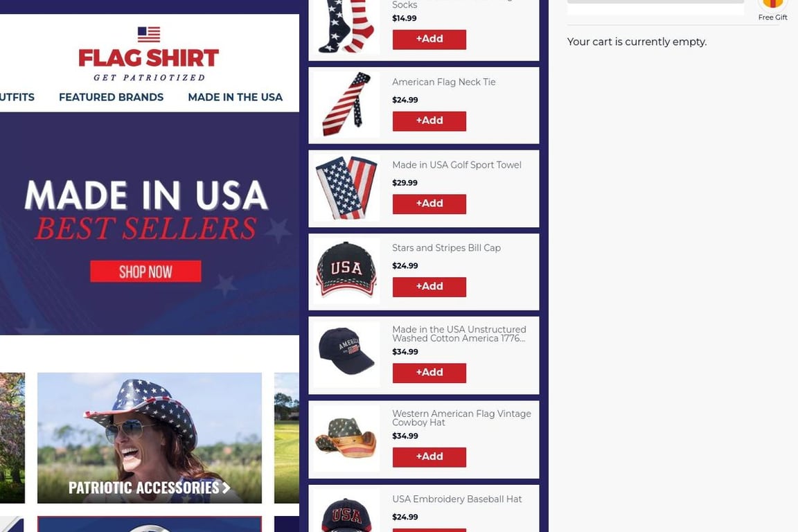 Flagshirt homepage
