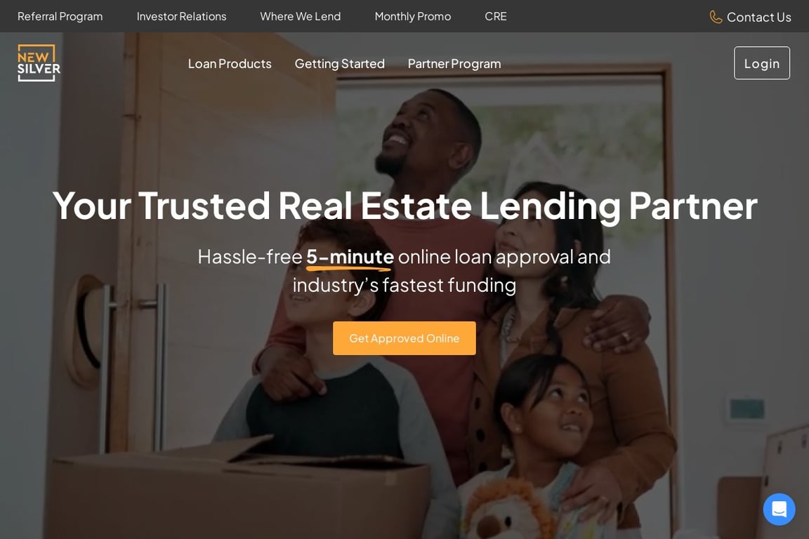 New Silver | Loans for Real Estate Investors homepage