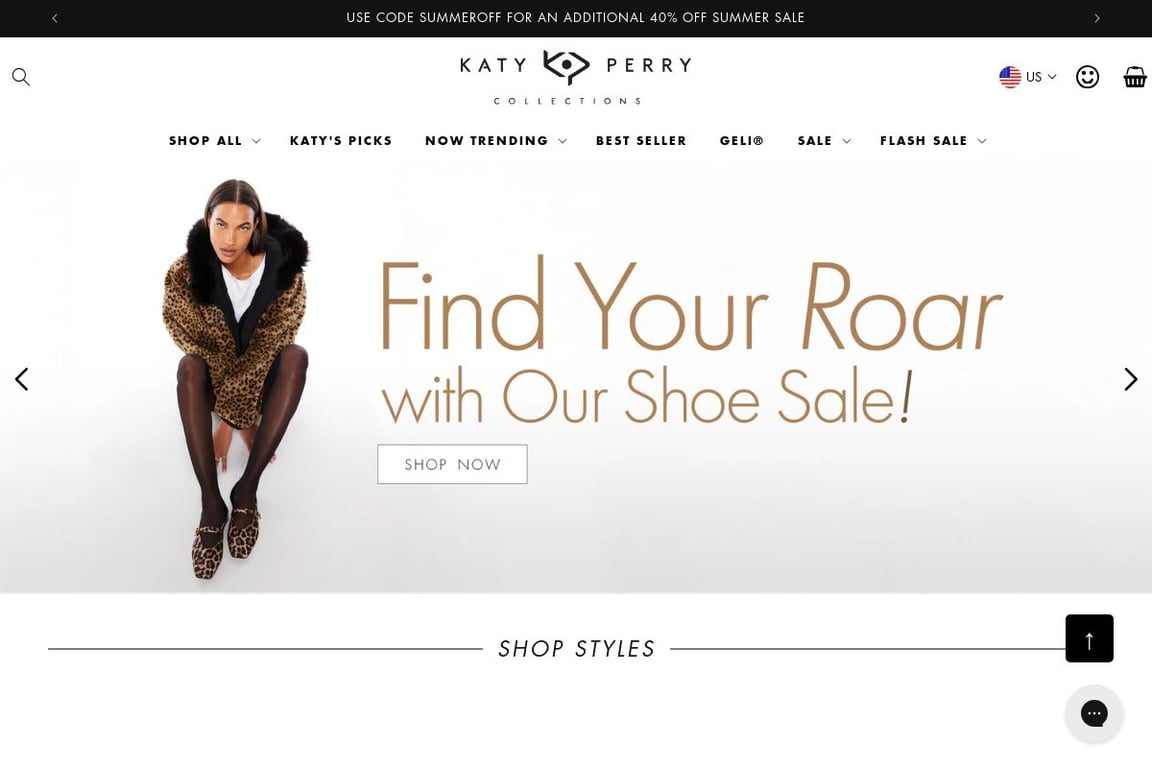 Katy Perry Collections homepage