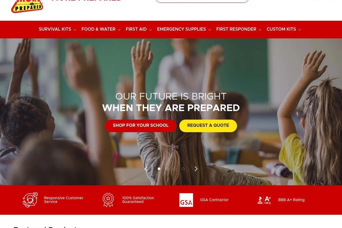 More Prepared homepage