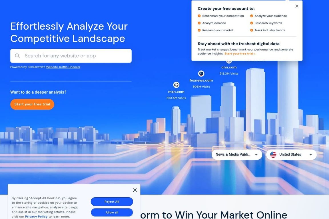 Similarweb homepage