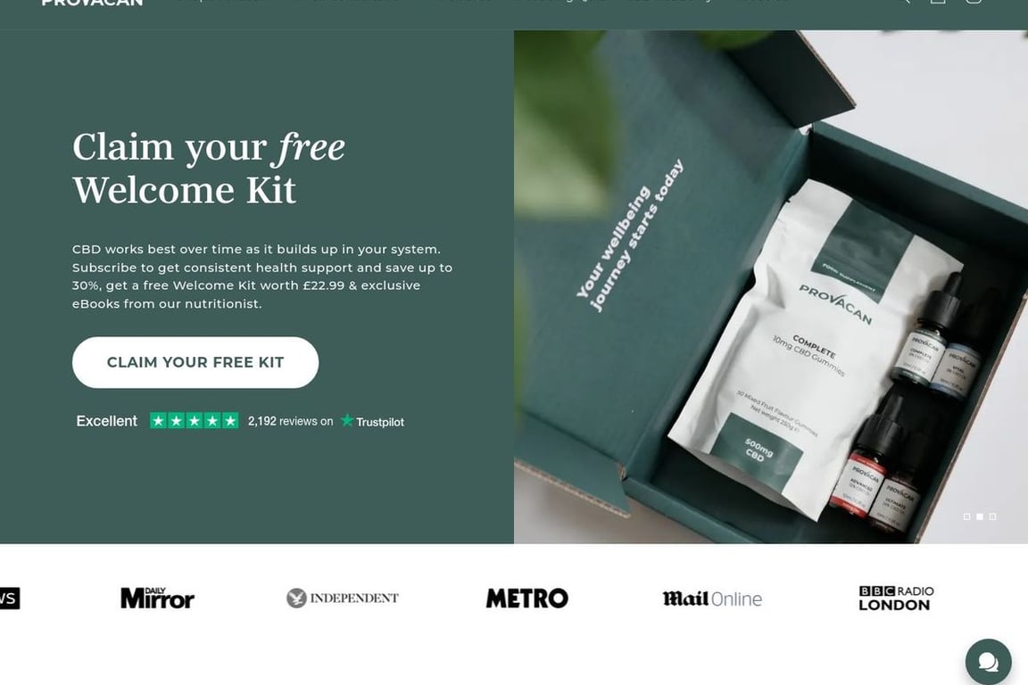 Provacan homepage