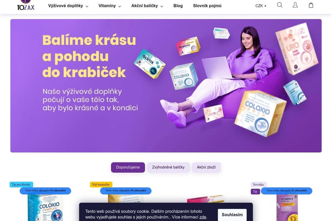 Tozax homepage