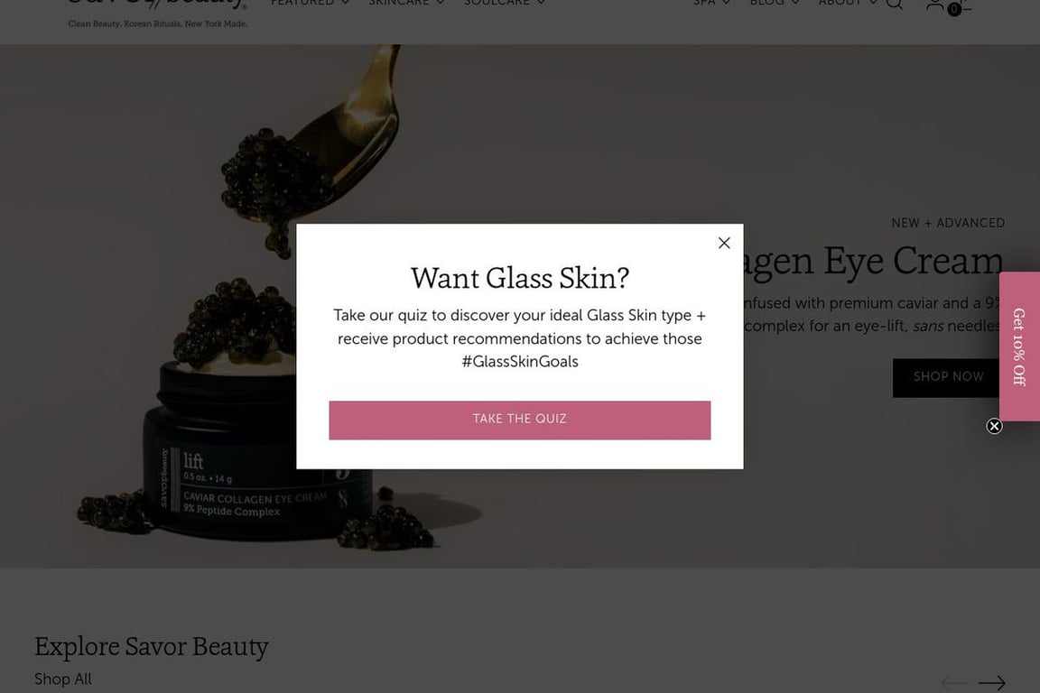 Savor Beauty Inc homepage