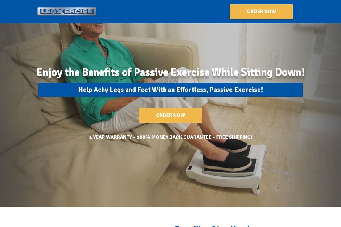 LegXercise homepage