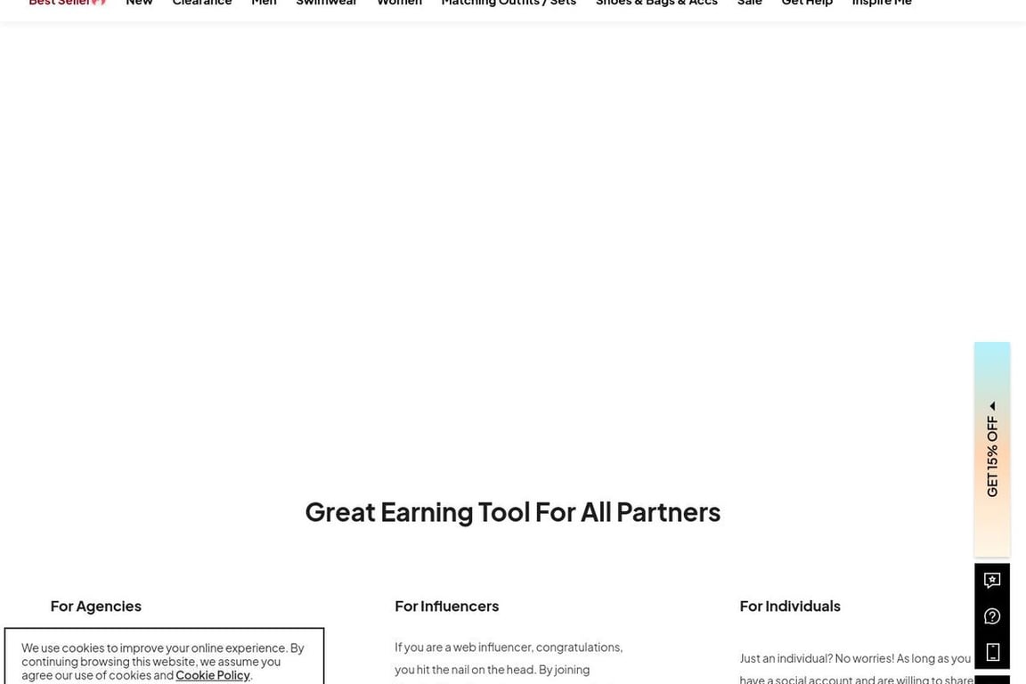 ZAFUL affiliate program signup page