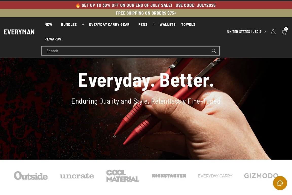 Everyman homepage