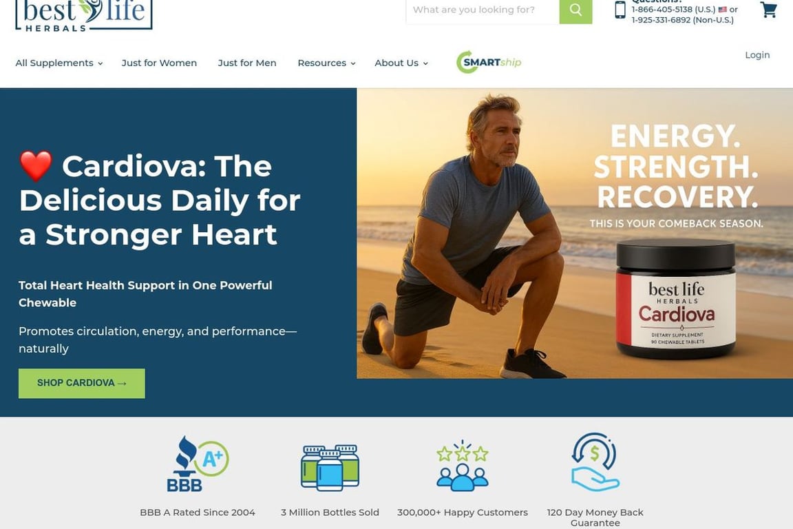 Best Life Herbals homepage
