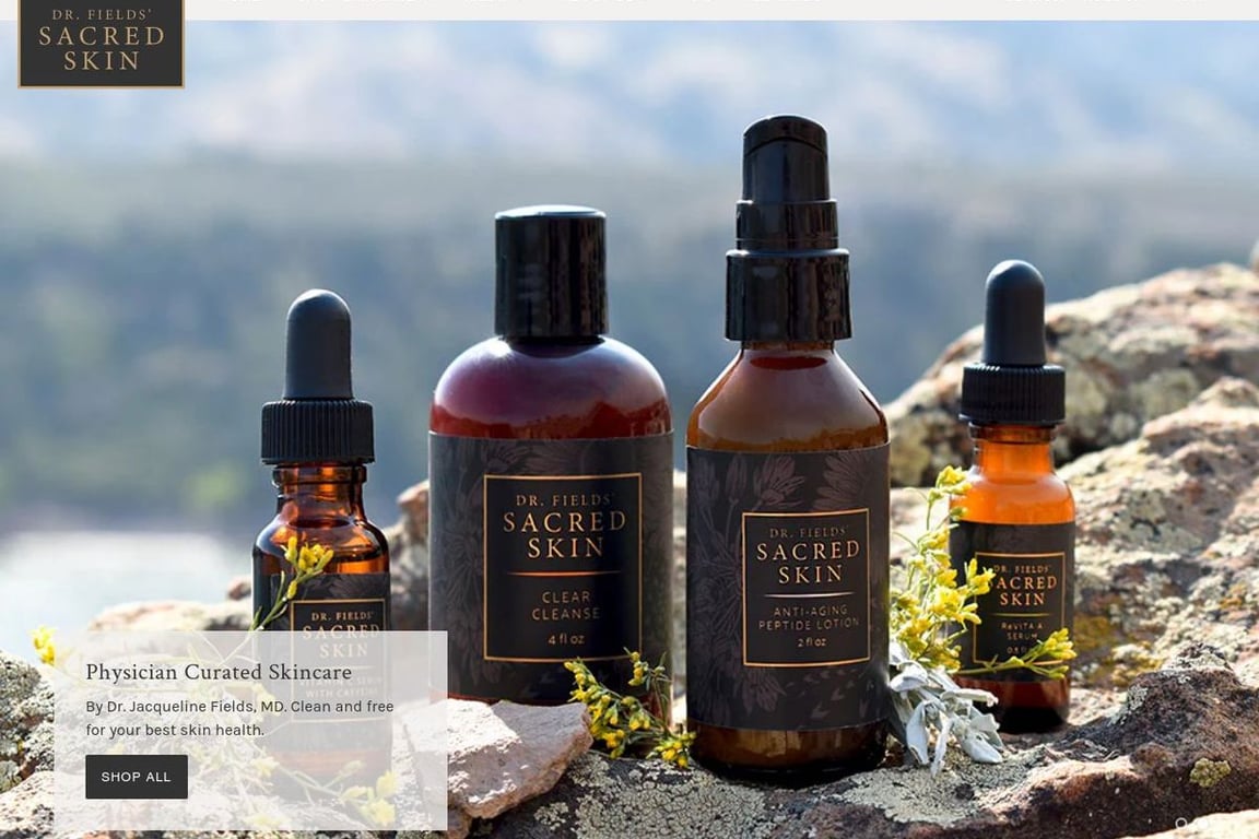 Dr. Fields Sacred Skin homepage