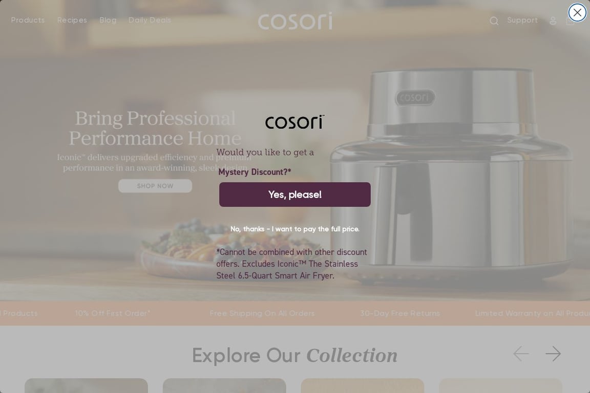 Cosori homepage