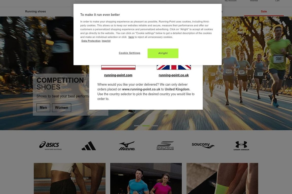 Jogging Point homepage